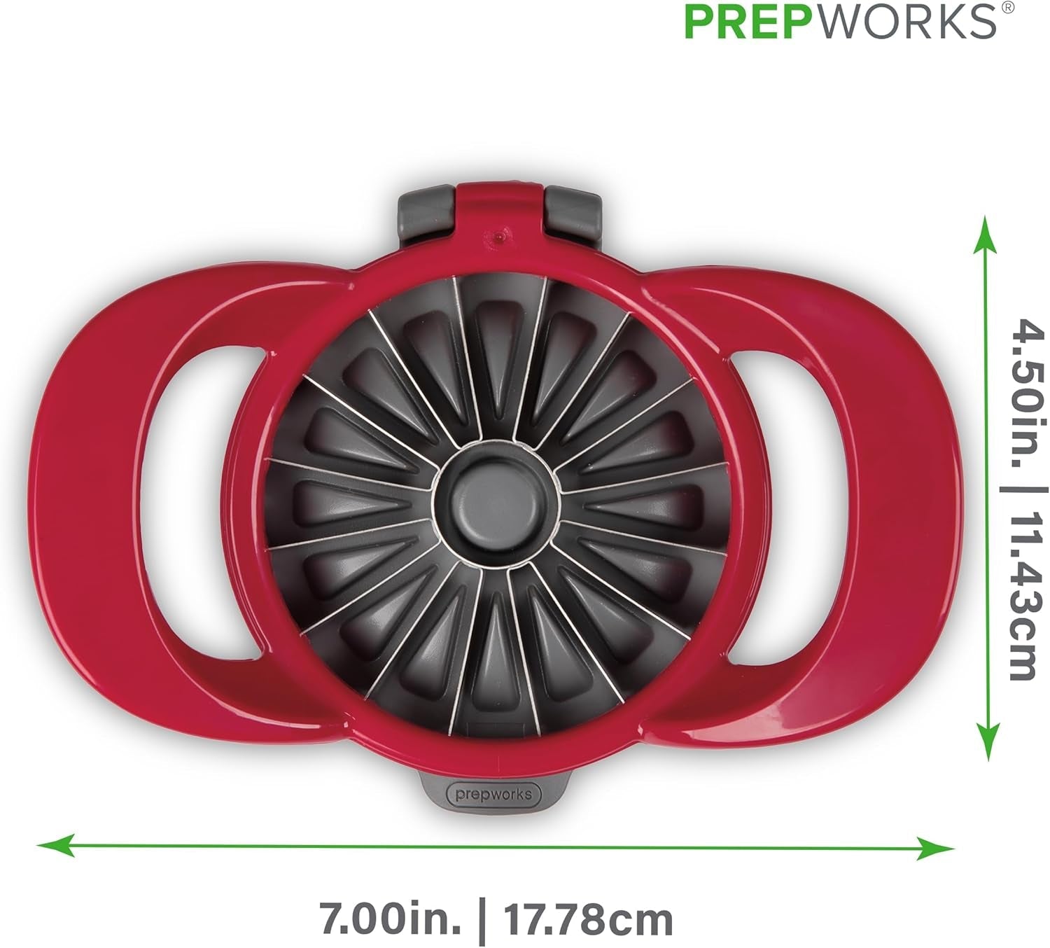prepworks-apple-slicer-and-corer-attached-safety-cover-cuts-16-thin-apple-slices-red-quickly-slices-and-cores-apples-into-16-even-slices-stainless-steel-blades-dishwasher-safe