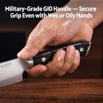 Chef Knife,8 Inch Professional Kitchen Knife Dishwasher Safe,Forged German Stainless Steel Sharp Cooking Knife,Ergonomic G10 Handle Full Tang Meal Prep Knives,Home Restaurant Gift for Men Women4