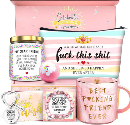 Birthday Gifts for Women Best Friends Friendship Gifts for Women Funny Gifts for Female BFF Female Bestfriend Bestie Scent Candles Coffee Mug Gifts for Friends Her Sister1