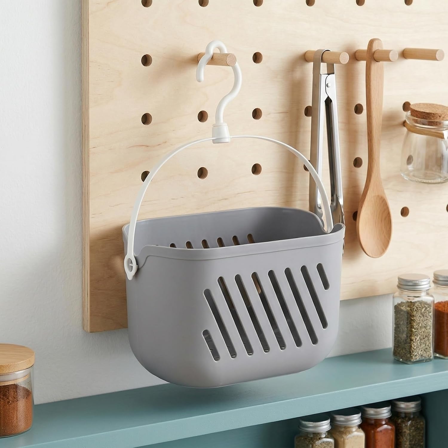 hanging-shower-caddy-with-hooks-plastic-bathroom-organizer
