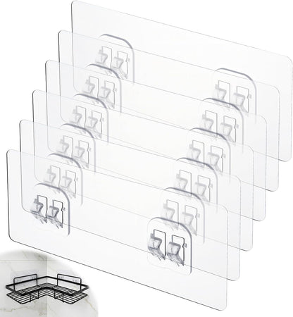 6 Pack Shower Caddy Adhesive Replacement, Strong Adhesive Sticker Hooks2