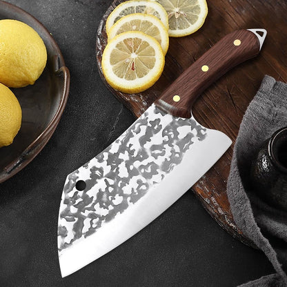 Meat Cleaver, 8 Inch Chinese Forged Slicing Butcher Knife Cutter Ultra-Sharp Meat Knives Cleaver Knives Kitchen Chopping Accessories7
