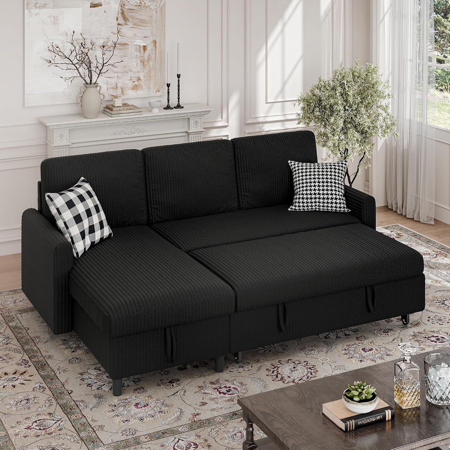 77-inch-sectional-sleeper-sofa-with-pull-out-bed-modern-l-shaped-corduroy-convertible-couch-with-storage-chaise-reversible-sofa-bed-for-small-spaces-apartment-black