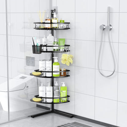 Standing Shower Caddy Corner - Rustproof Bathroom Shower Stand Shelf8