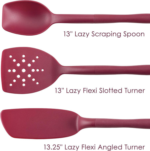 47916 3-Piece Lazy Tool Nylon Slotted Turner Set, Burgundy2