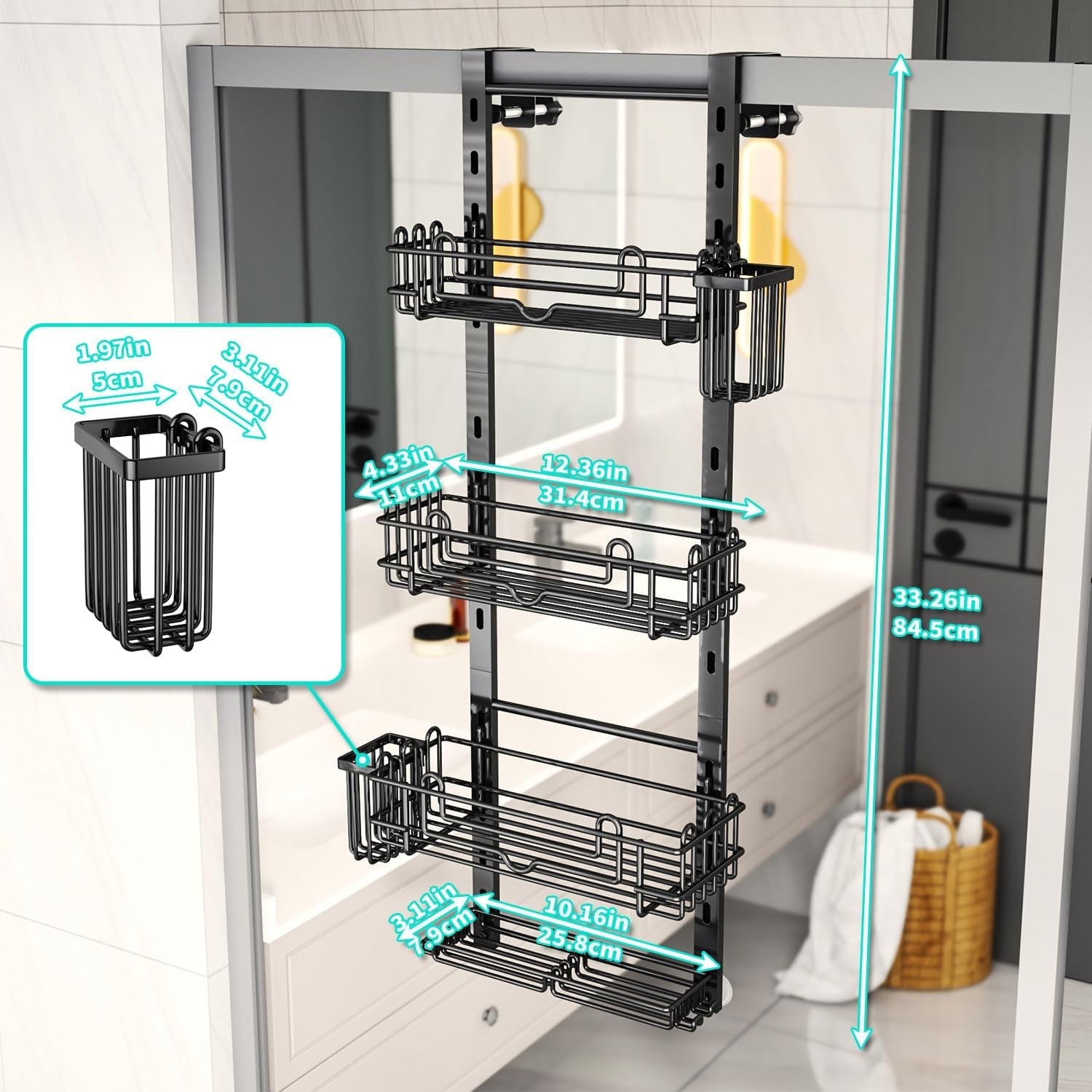 over-the-door-shower-caddy-4-tier-hanging-shower-organizer-with-22-hooks-and-2-toothbrush-holders-no-drilling-adjustable-hanging-shelves-for-bathroom-black