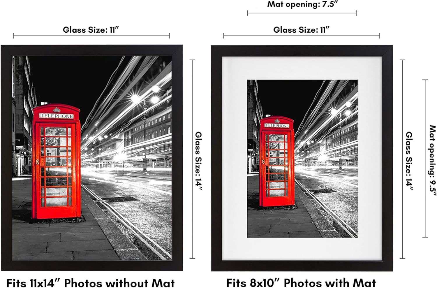 11x14-picture-frame-with-shatter-resistant-glass-use-as-8x10-frame-with-mat-or-display-11x14-photo-without-mat-signature-collection-picture-frames-for-wall-display-black