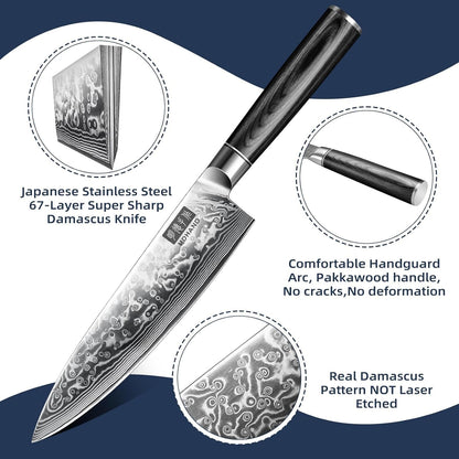 Chef Knife 8 Inch, Ultra Sharp Professional Kitchen Knife Gift Box3