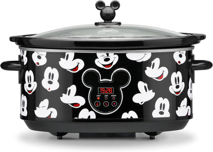 Disney Mickey Mouse 7-Quart Digital Slow Cooker with Sound - Food Warmer for Dips, Soup & More - with Removable Stoneware - Kitchen Essential for Parties1