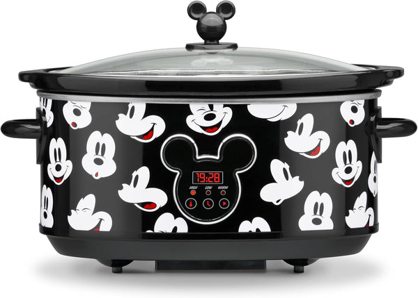 Disney Mickey Mouse 7-Quart Digital Slow Cooker with Sound - Food Warmer for Dips, Soup & More - with Removable Stoneware - Kitchen Essential for Parties1