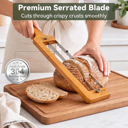 Adjustable Bread Knife with 3 Cheese Knives & Butter Knives4