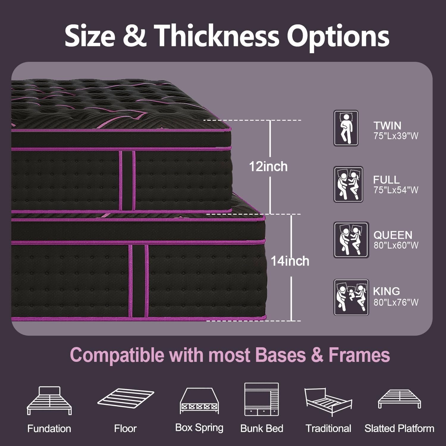 14-inch-queen-mattress-hybrid-cooling-gel-infused-for-pressure-relief-motion-isolation-breathable-cover-certipur-us-certified