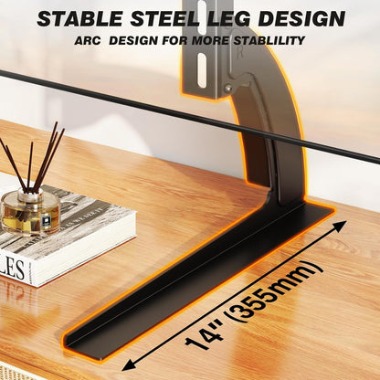 TV Stand Mount, Universal Tabletop for 22-65 Inch Flat Screen Tvs | Height Adjustable TV Base, Strong TV Legs Holds up to 88Lbs, Max VESA 800 X 500Mm, Plasma LCD LED6