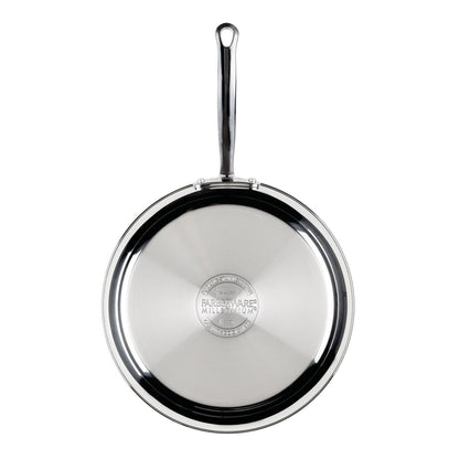 Millennium Stainless Steel Frying Pan/Skillet, Induction Ready, Compatible with All Cooktops, Metal Utensil Safe, 12.25 Inch Open Fry Pan, Dishwasher Safe - Stainless Steel11