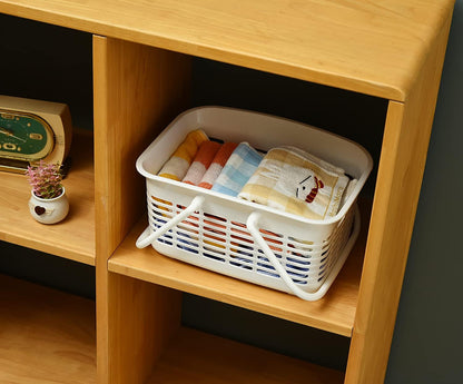 Plastic Shower Caddy Basket with Handle, Portable Organizer Storage Basket for College Dorm, Bathroom, Kitchen - White7