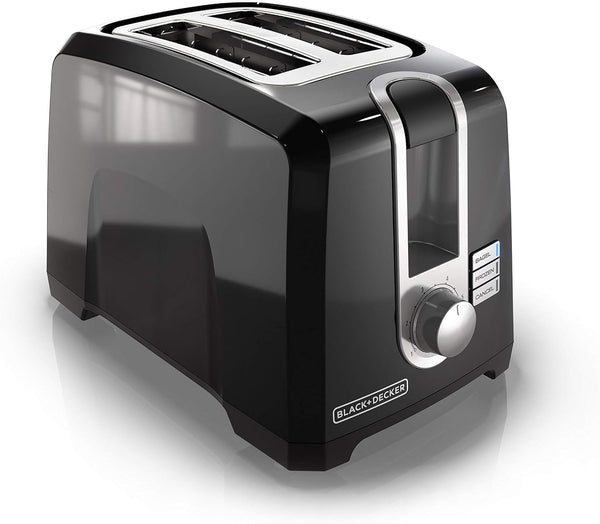 Retro Countertop Microwave Oven - Large 800-Watt - 0.9 Cu Ft & BLACK+DECKER 2-Slice Toaster, T2569B, Extra Wide Slots, 6 Shade Settings, 850 Watts, Crub Tray5