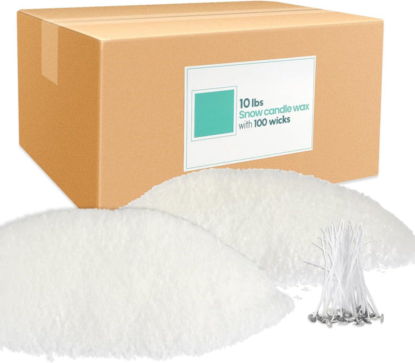 10 Lb Pearl Wax Sand DIY Set with 100 Wicks, Reusable, Continuous Burning, Unscented Candle Powder, Designed for Handmade Candles, Wedding Celebrations and Party Decorations3