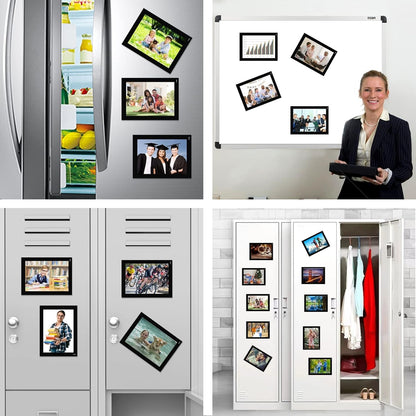 Magnetic Picture Frames with Black Border(4"X6",10 Pack),Magnet Photo Frame Pockets/Postcard Holder,Decorations for Home/Office/School/Classroom/Party7