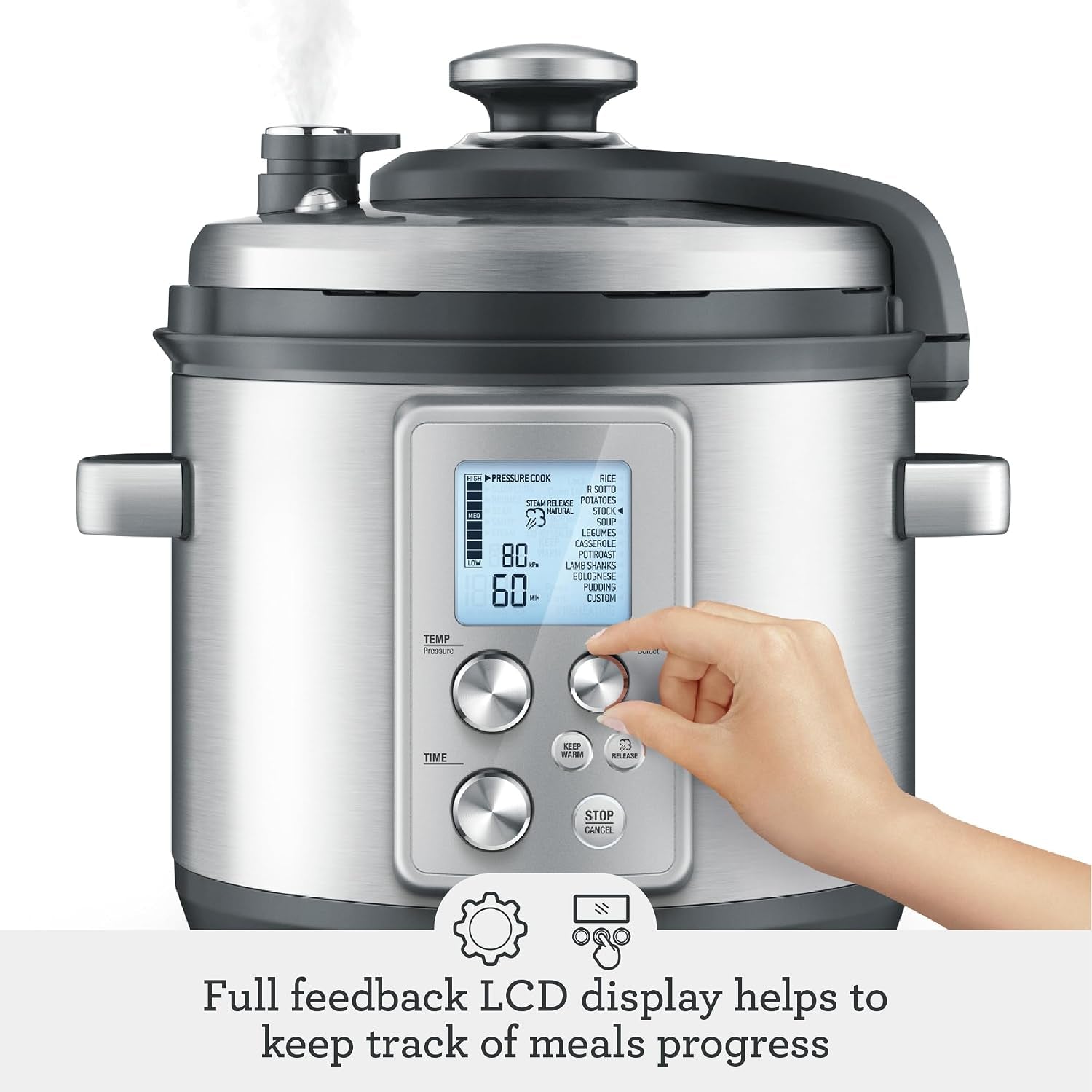 breville-fast-slow-pro-pressure-cooker-bpr700bss-brushed-stainless-steel-craft-a-variety-of-delicious-meals-with-multi-cooker-designed-for-fast-slow-pressure-and-steam-cooking-6-qt-capacity