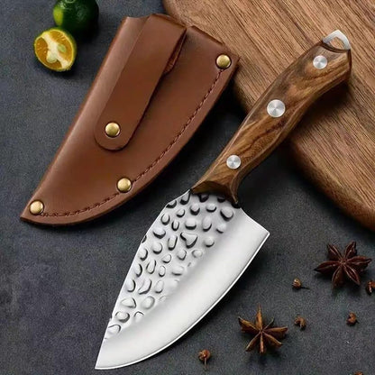 Meat Cleaver, 4.5 Inch Stainless Steel Forged Knife Handmade Kitchen Chinese Chef Meat Slicing Knives1