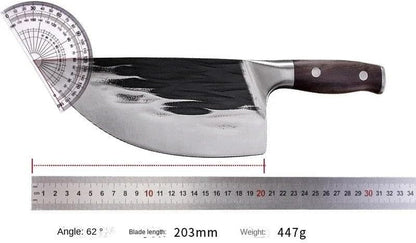 Meat Cleaver, 8 Inch Handmade Forged Butcher Knife High-Carbon Bone Chopper Traditional Butcher Slicing Knives Stainless Steel Kitchen Knives2