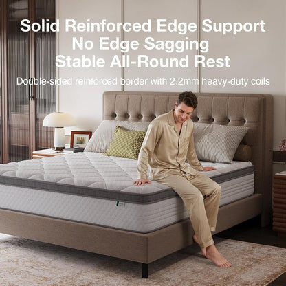 12 Inch King Size Mattress, Hybrid Medium Mattress, Pressure Relief6