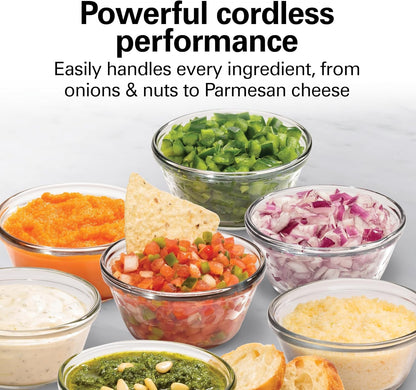 Powerful Cordless Mini Food Processor & Vegetable Chopper | 4 Cup Capacity | Fast Recharging, Includes Power Adapter | Chop, Puree, Emulsify, Grind Anywhere | Dishwasher Safe | Black3