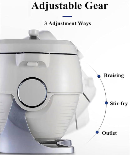 Automatic Cooking Machine,2000W 6L Auto Cooking Wok Fried Rice Machine,One-Click Smart Start, Three Speed Adjustable,360 ° Automatic Rotation, for Stir Frying,Stewing,Cooking2