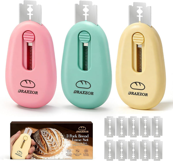 3-Pack Bread Lame, Professional Sourdough Scoring Tool Set1