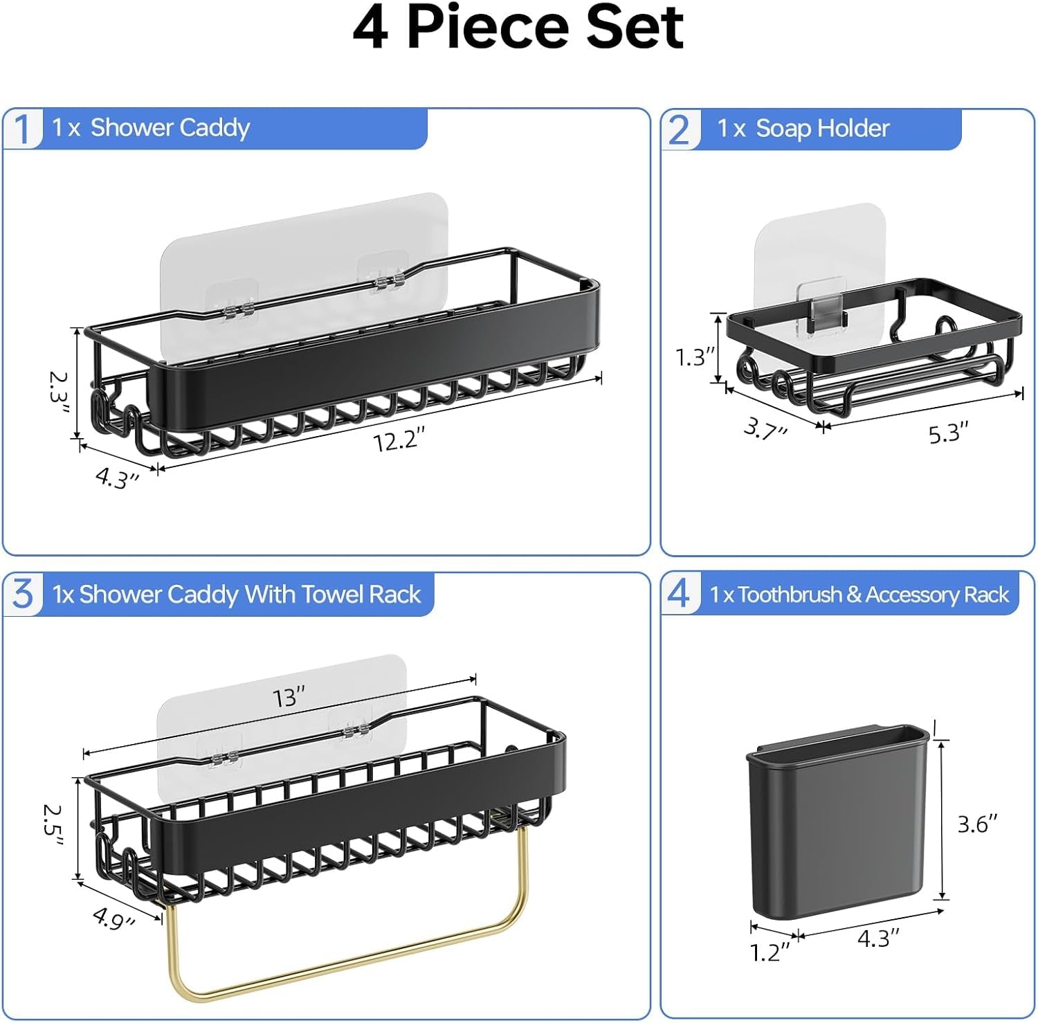 shower-caddy-adhesive-4-piece-rust-resistant-shower-shelves-no-drill-bathroom-shower-organizer-with-large-capacity-for-bathroom-kitchen-and-laundry-black