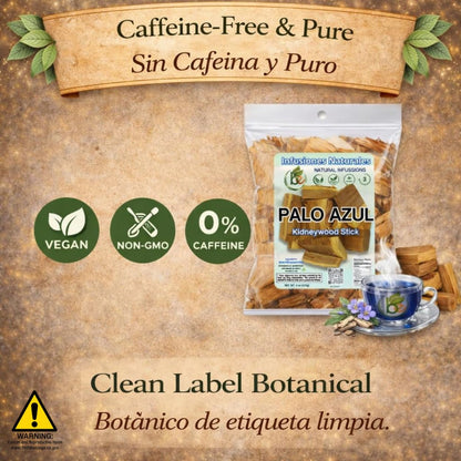 Palo Azul Herbal Tea (4 Oz / 113G) – Authentic Kidneywood (Eysenhardtia Polystachya) – Visual Blue Fluorescence Infusion – Wildcrafted, 100% Natural, Non-Gmo – Makes 40+ Cups – by BEXPERTSUSA8