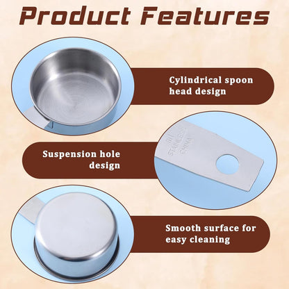 4 Pcs 1/4 Cup Measuring Cup, 60 Ml Stainless Steel Measuring Cups Inner Scale Metal Liquid Measure Scoop 2 Oz Cups for Coffee, Cooking, Baking, Kitchen Wet and Dry Ingredients, Dishwasher Safe2