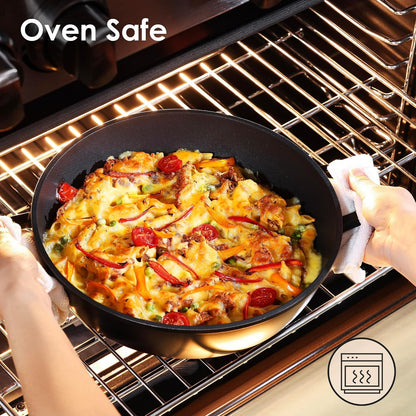 15Pcs Nonstick Cookware Set Pots and Pans Set Kitchen Cooking Frying Pans with Stay-Cool Handle, Dishwasher Safe, Induction Compatible, PFOA/PFOS Free, Black3