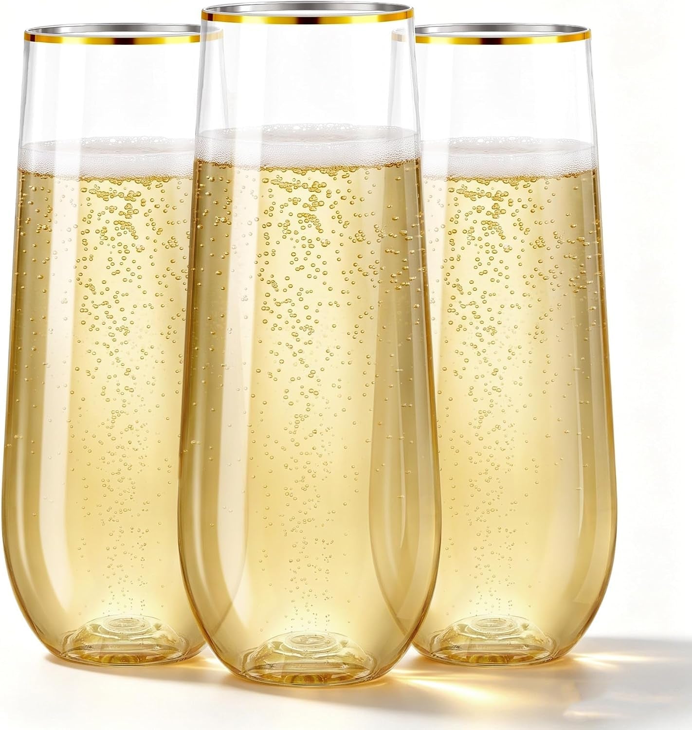 12pcs-plastic-champagne-flutes-9-oz-disposable-stemless-mimosa-glasses-gold-rim-fancy-wine-cocktail-cups-shatterproof-bpa-free-for-party-wedding-birthday-bar-bridal-shower-toasting