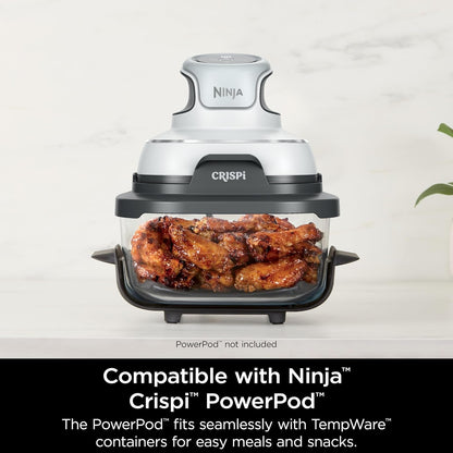 Ninja 4Qt Cleancrisp Glass Container with Storage Lid, Crispi, XSKSFN4QT4