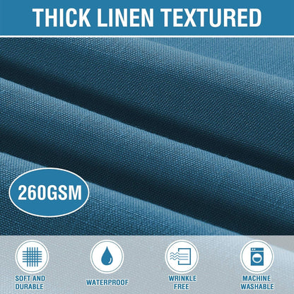 Linen Textured Table Cloths 60 X 104 Inch Premium Solid Tablecloth Spill-Proof Waterproof Table Cover for Dining Buffet Feature Extra Soft and Thick Fabric Wrinkle Free, Ink Blue2