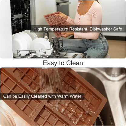 Chocolate Bar Mold, Food-Grade Chocolate Silicone Molds | DIY Chocolate Bar Mold, Chocolate Chip Mold for Stuffed Bar, Premium Candy Bar Mold, Easy to Clean and Reusable5