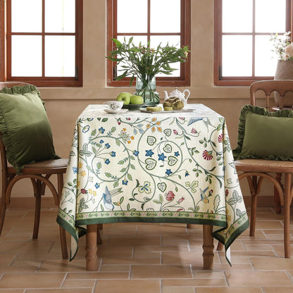 Vintage French Linen Rectangular Tablecloth,79"X55"-Idaho A8