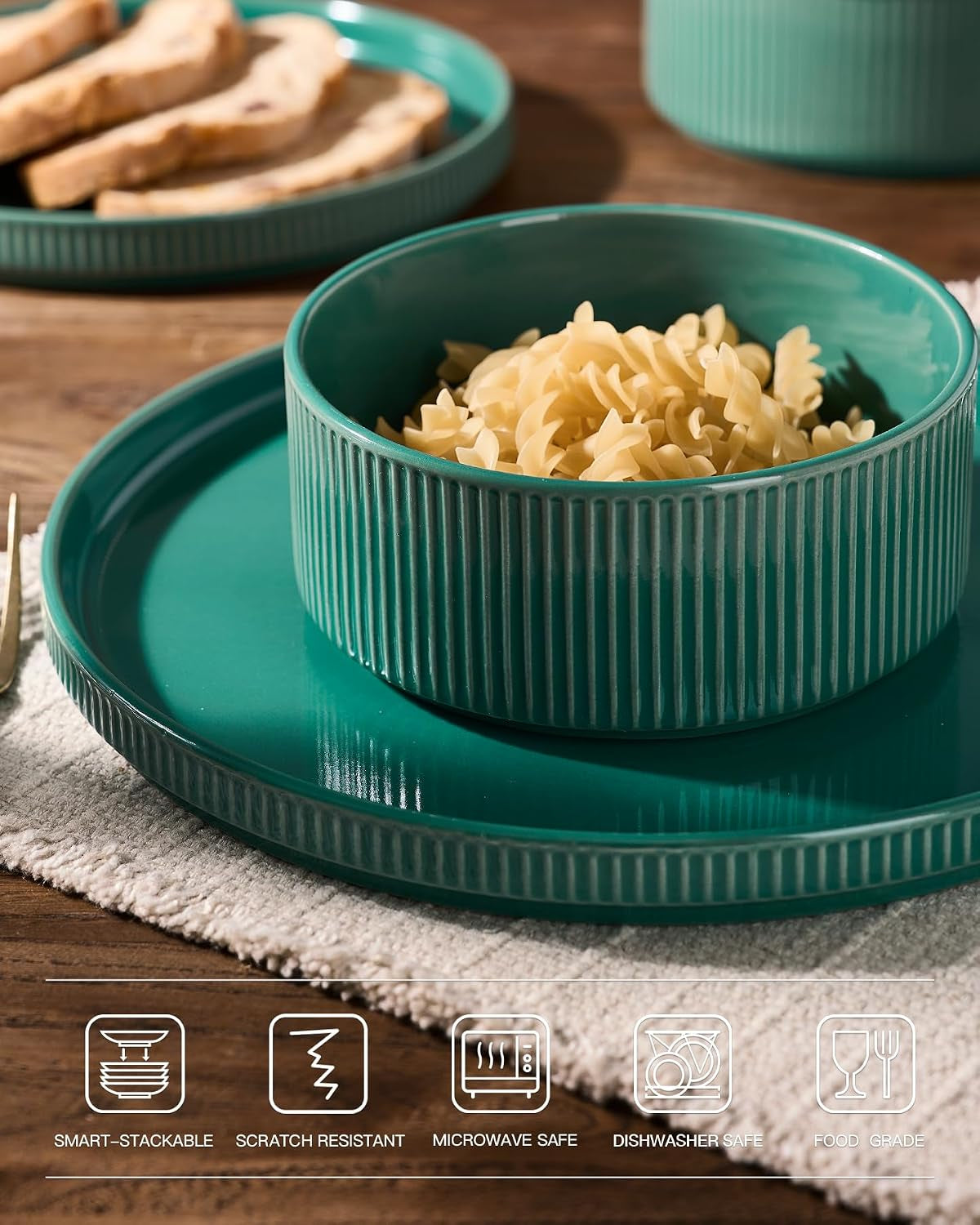 stoneware-dishes-dinnerware-sets-for-6-ribbed-plates-and-bowls