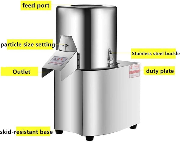 600W Commercial Food Processor & Meat Grinder - 110V Electric Vegetable Chopper, Stainless Steel Slicer with Adjustable Thickness - 120Kg/H High Capacity, Heavy Duty for Kitchen, Restaurant, Catering4