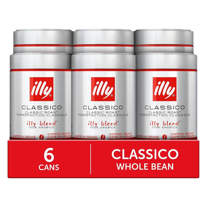 Illy Whole Bean Coffee, Classico Medium Roast, 8.8Oz, 6 Pack | 100% Arabica, Premium Italian Coffee, Ideal for Espresso, Drip, Moka and French Press Brewing2