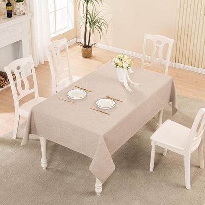 Rectangle Table Cloth Waterproof Beige 118"X57"5