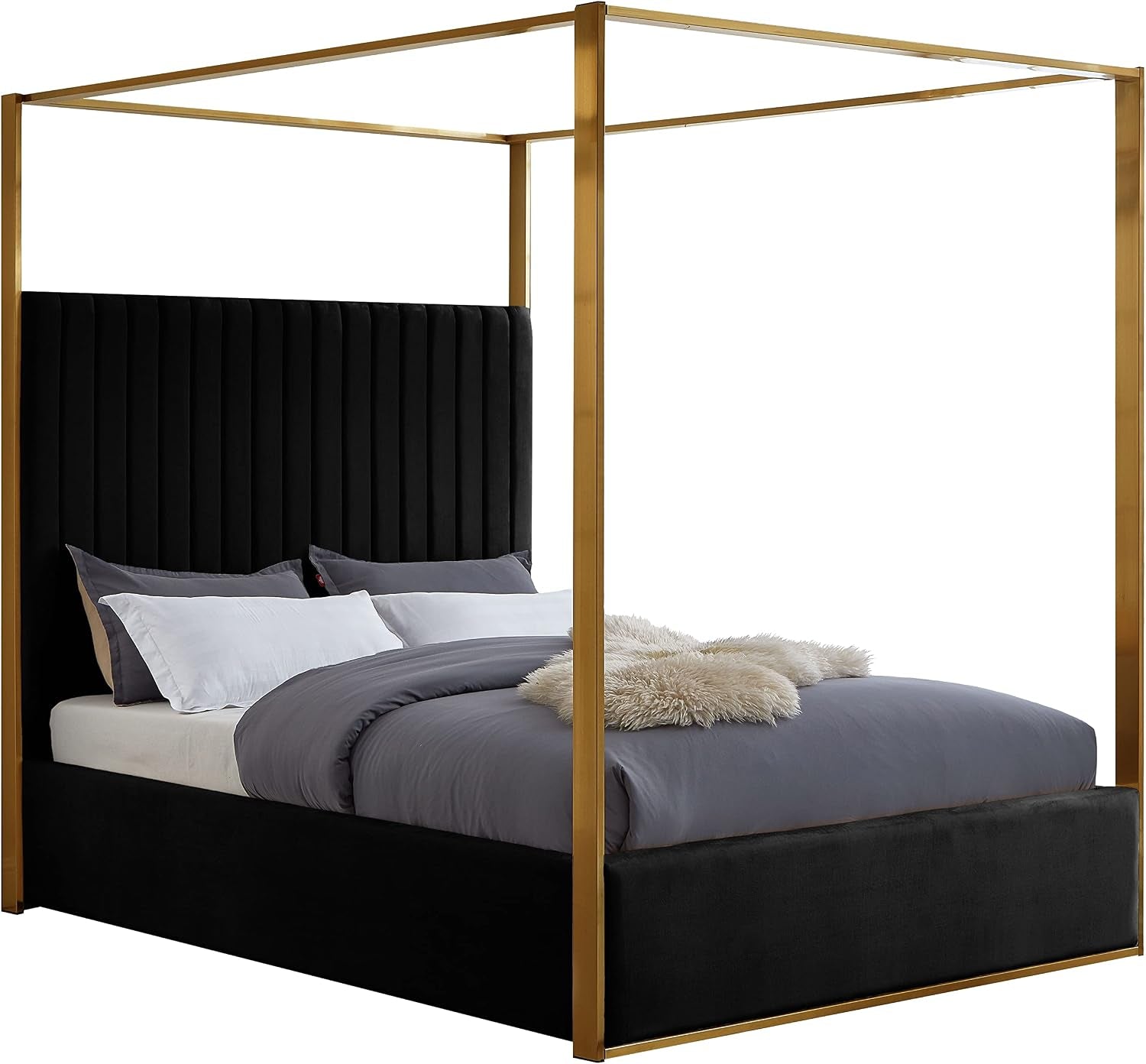 meridian-furniture-jonesblack-q-jones-collection-modern-contemporary-upholstered-queen-bed-black-velvet-channel-tufting-brushed-brass-frame-66-5-w-x-86-5-d-x-79-h-black-queen