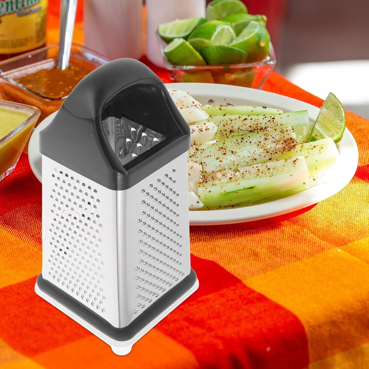multifunctional-4-sided-stainless-steel-vegetable-grater-slicer-cutter-kitchen-tool-for-grating-shredding-and-slicing-sturdy-handheld-kitchen-supplies-for-food-preparation