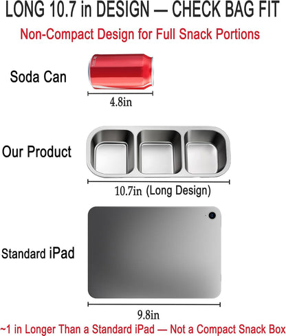Stainless Steel Snack & Lunch Container, Kids & Adults, 20 Oz, 10.7 in Long5