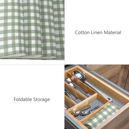 Placemats Set of 4, Sage Green Buffalo Plaid Placemats for Dining Table, Farmhouse Green White Checkered Cotton and Linen Table Mats Washable for Kitchen, Party, Wedding Decor, 13 X 19 Inches4