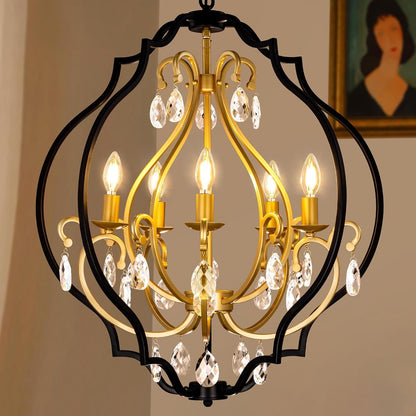 Black and Gold Chandeliers Vintage Orb Chandeliers for Dining Room1