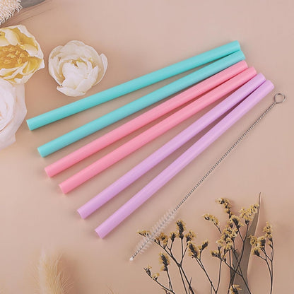 Replacement Straws for Owala Freesip 24Oz & 32Oz, 6 Pack | Water Bottle Replacement Accessories | Bpa-Free Reusable Plastic Straws | Includes Cleaning Brush6