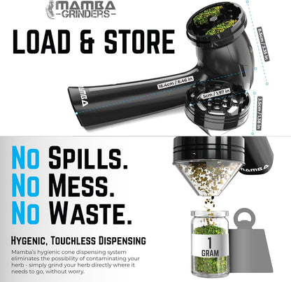 Original Electric Seed Grinder, USB-C Rechargeable Spice Mill, Black3