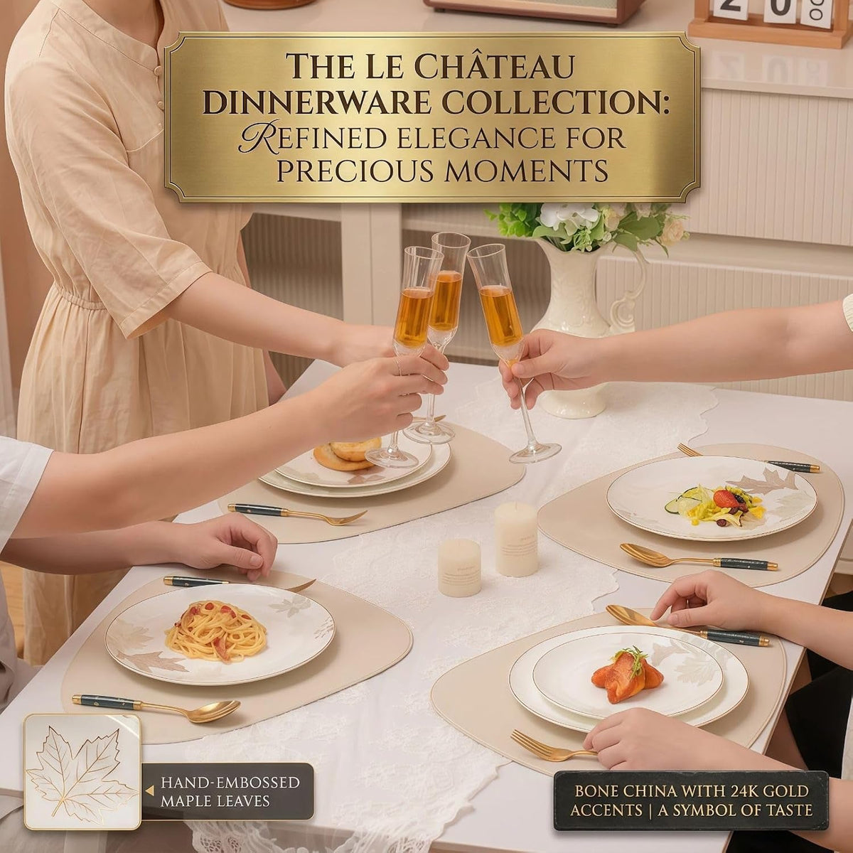 12-piece-bone-china-dinnerware-set-for-4-maple-leaf-gold-trim-gift